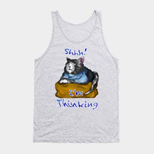 wise cat thinking Tank Top